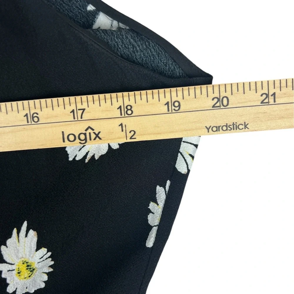 Kate Spade Daisy Halter Dress Black Floral Smocked Waist Preppy Coquette Garden